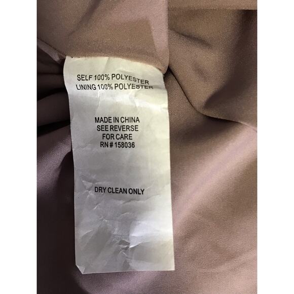 Birdy Grey Women's Dark Mauve Shiny Satin Wrap Formal Bridesmaid Dress Size M - Picture 14 of 14